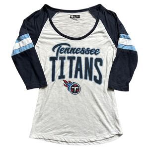 NFL Womens Team Apparel Tennessee Titans Long Sleeve Scoop Neck Shirt Size Small